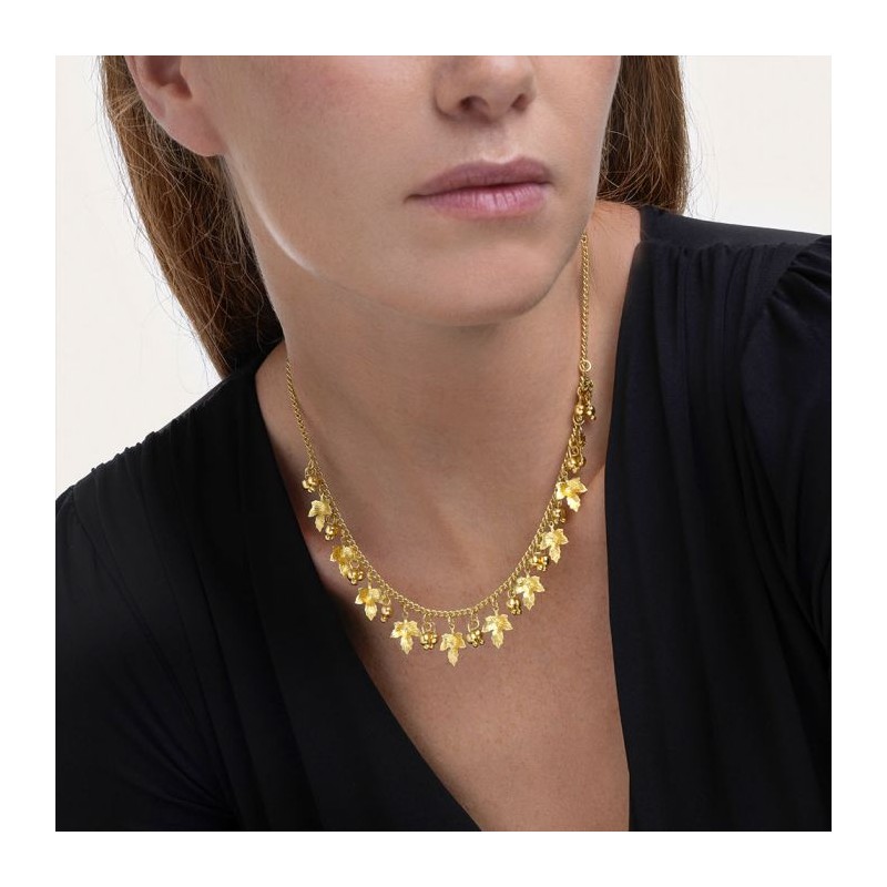 COLLANA CON FOGLIE D'ACERO PENDENTI IN OTTONE - VESTOPAZZO DD01043 1 COLLANA CON FOGLIE D'ACERO PENDENTI IN OTTONE - VESTOPAZZO DD01043 1