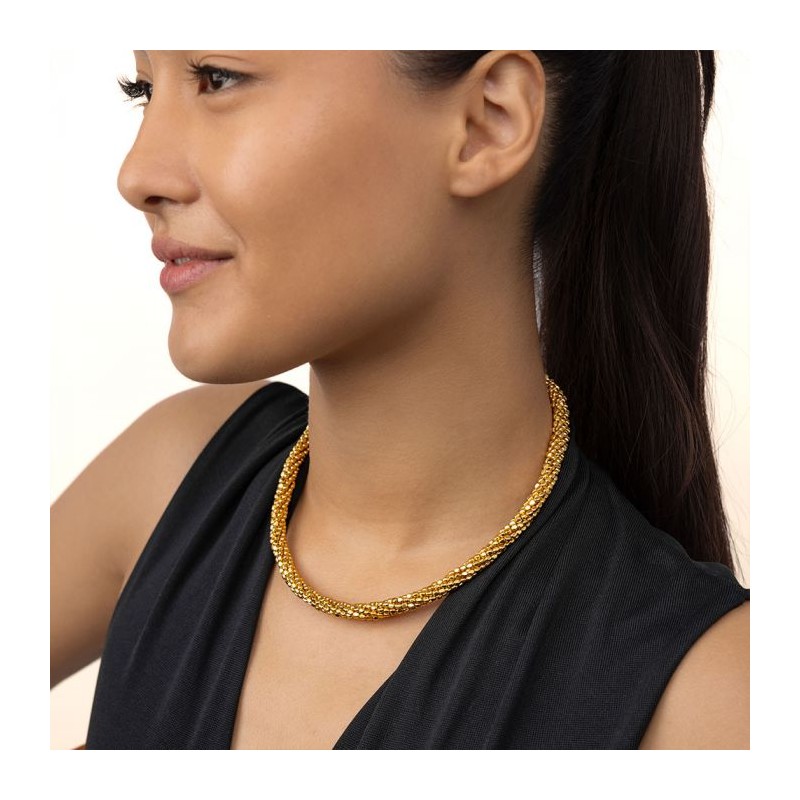 COLLANA TUBO MINI PEPITE IN OTTONE - VESTOPAZZO DD04042 COLLANA TUBO MINI PEPITE IN OTTONE - VESTOPAZZO DD04042