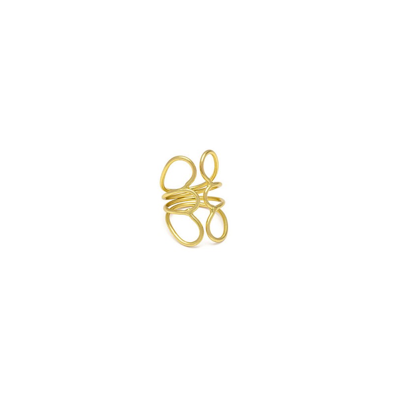 ANELLO INTRECCIATO GIOCOSO IN OTTONE REGOLABILE - VESTOPAZZO DD15084 ANELLO INTRECCIATO GIOCOSO IN OTTONE REGOLABILE - VESTOPAZZO DD15084