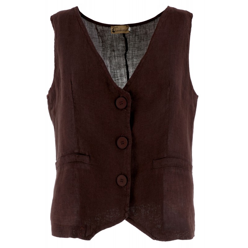 GILET LINDY MARRONE - KARAKORUM GILET LINDY MARRONE - KARAKORUM
