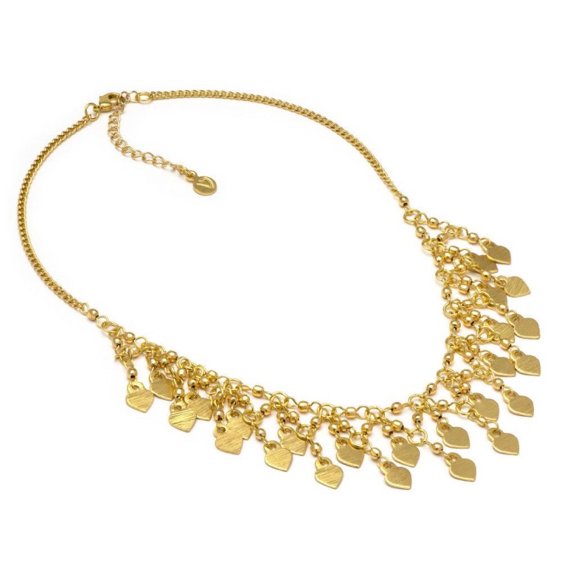COLLANA PENDENTI CUORI IN OTTONE - VESTOPAZZO DD01047 COLLANA PENDENTI CUORI IN OTTONE - VESTOPAZZO DD01047