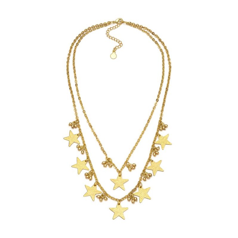 COLLANA 2 FILI STELLE IN OTTONE - VESTOPAZZO DD04050