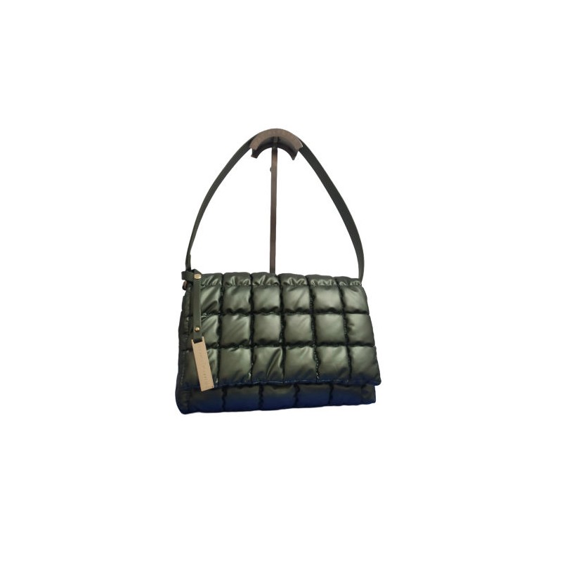 BORSA A SPALLA TRAPUNTATA CON TRACOLLA LUNGA VERDE - Alessia Massimo STYLE1332 BORSA A SPALLA TRAPUNTATA CON TRACOLLA LUNGA VERDE - Alessia Massimo STYLE1332