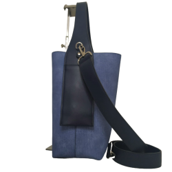 Borsa Donna effetto Jeans Blu con Pochette e Tracolla Regolabile - Alessia Massimo STYLE1770