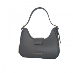 ALESSIA MASSIMO – Borsa a Spalla Grigio Scuro con Tracolla RETRO