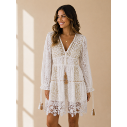 abito-corto-pizzo-bianco-ricami-oro-alessia-massimo-ve2420