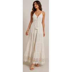 Abito Lungo Bianco Boho...