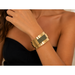 Bracciale Rigido Oro con Inserto Military – Alessia Massimo BR-6101/C