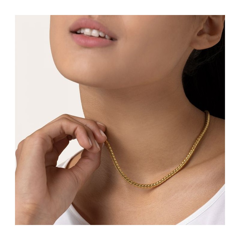 COLLANA INTRECCIO SERPENTE VINTAGE IN OTTONE - VESTOPAZZO DD04045