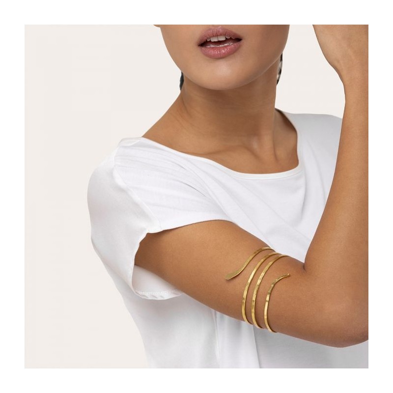 BRACCIALE FASCIA SERPENTE IN OTTONE - VESTOPAZZO DD11130 BRACCIALE FASCIA SERPENTE IN OTTONE - VESTOPAZZO DD11130