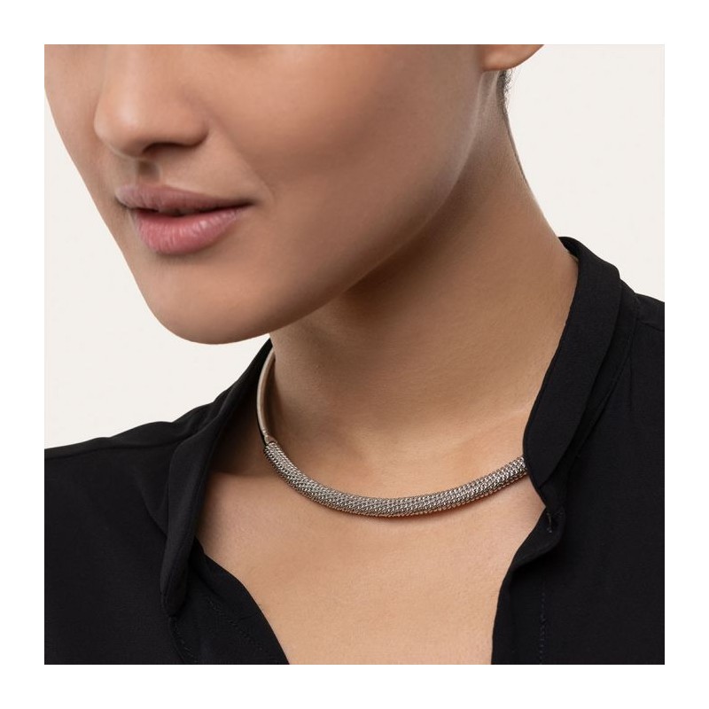 COLLANA RIGIDA GIROCOLLO GIUNKO PLACCATO ARGENTO - VESTOPAZZO MI1527 COLLANA RIGIDA GIROCOLLO GIUNKO PLACCATO ARGENTO - VESTOPAZZO MI1527