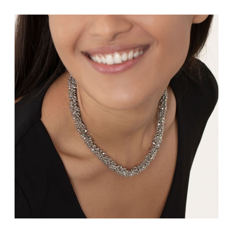 COLLANA CORTA MOGRA PLACCATO ARGENTO - VESTOPAZZO MI1004 COLLANA CORTA MOGRA PLACCATO ARGENTO - VESTOPAZZO MI1004