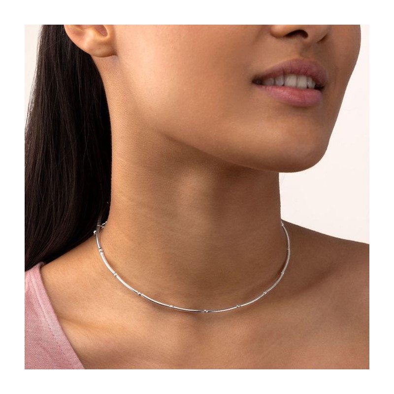 COLLANA GIROCOLLO SEMIRIGIDO BAMBOO PLACCATO ARGENTO - VESTOPAZZO MI1526 COLLANA GIROCOLLO SEMIRIGIDO BAMBOO PLACCATO ARGENTO - VESTOPAZZO MI1526