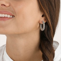 ORECCHINI CERCHIO MINI PEPITE PLACCATO ARGENTO - VESTOPAZZO MI3047